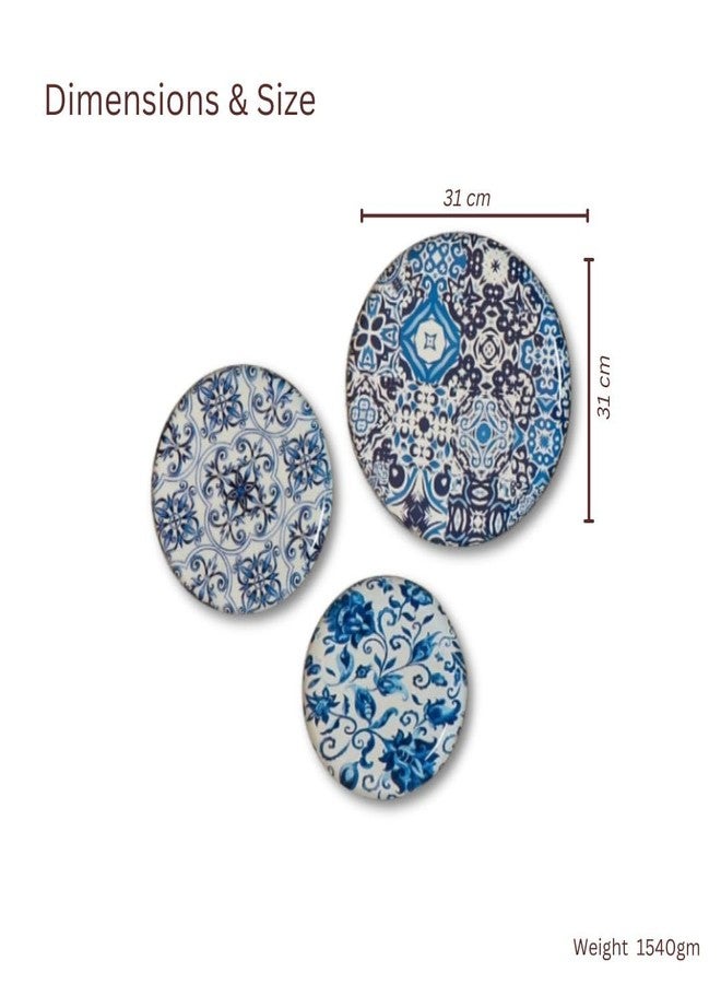 RITUALISTIC Portuguese | Madhubani Wall Plates for home decoration | Wall Decor item for living room | Metal Wall Décor | Gift items for unisex | Wall showpiece|Home Décor Gift Item | Set of 3 - Image 2